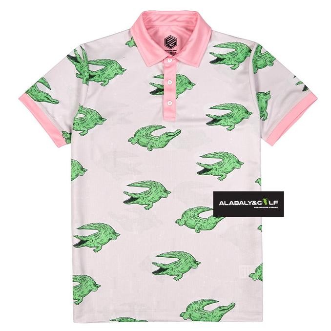 N Eastlore Printed Polo Shirt Golf Crocodile 100% Original - Baju Golf Pria Branded
