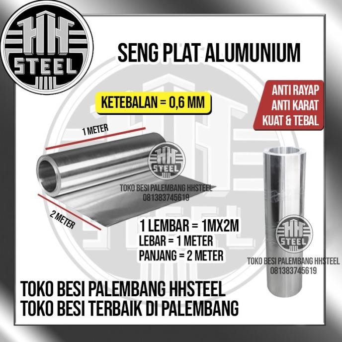 .........] Seng Aluminium Seng Plat Aluminium Tebal 0,6 mm / Aluminium