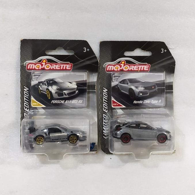hot wheels majorette zamac porsche 911 gt3 rs + honda civic type r