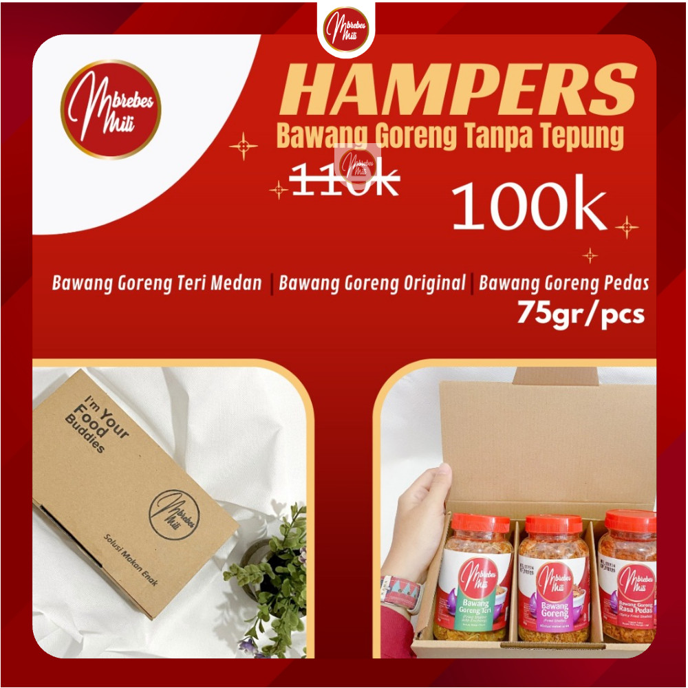

Paket Hampers Trio Bawang Goreng Tanpa Tepung Mbrebes Mili 75g