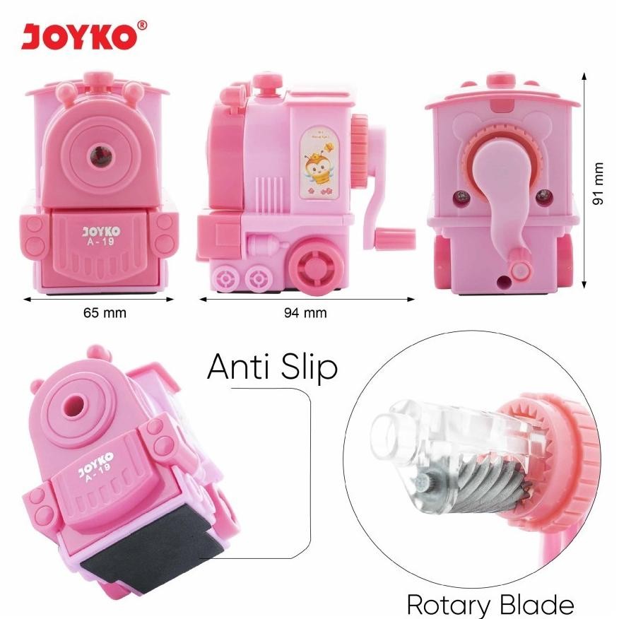 

EVY-510 Serutan Putar Rautan Pensil JOYKO A19 KERETA - Sharpener Anti Slip A-19 UNIK Murah