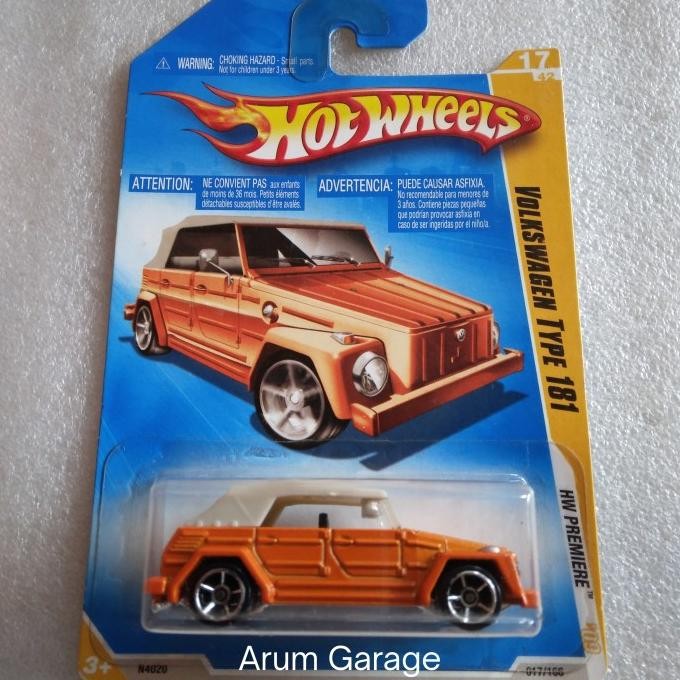 Hot Wheels Volkswagen Type 181. VW Safari. Card 2009 New Models. Antik