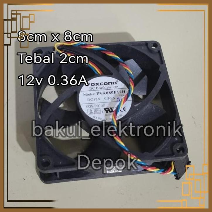 [BLE] fan 12v 8cm 4pin 0.36A FOXCONN