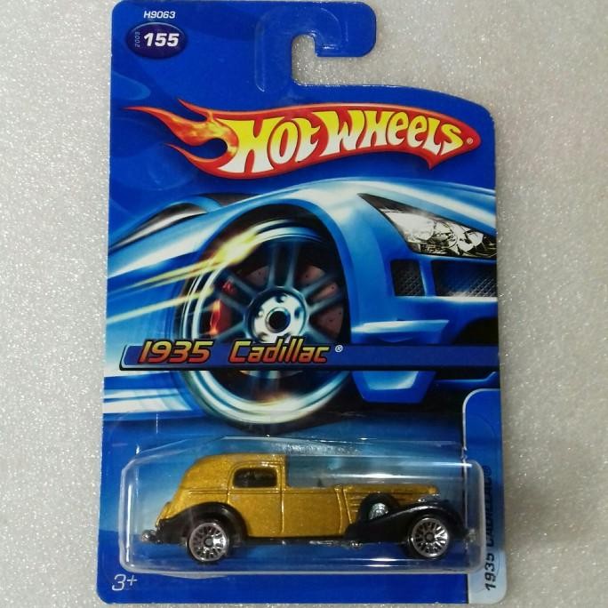 Hot Wheels 1935 Cadillac. Blue Card Tahun 2005. Full Besi. Gold Hitam