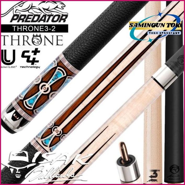 Original.. Predator Cue Throne3 2 - Low Deflection Billiard Stick Biliar Stik Ori