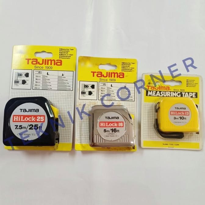 Promo Tajima Meteran 3 / 5 / 7.5 Meter Japan Ori