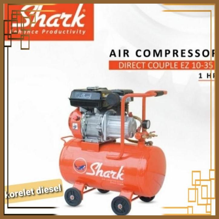 [KRT] KOMPRESOR ANGIN PORTABLE MESIN BENSIN 1HP SHARK EZ-1035