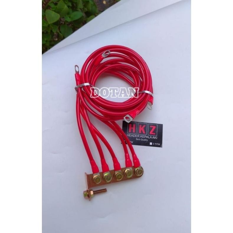 Kabel Grounding Mobil 5 Titik 7 Kabel 8Awg Wire Kit Ground Kabel Ground 5 Titik
