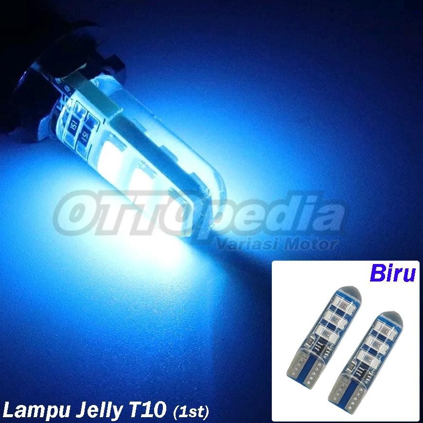 Cuci Gudang Lampu LED Sen Sein Senja Colok T10 Dop Jely Kedip DRL Flash RGB + Remote Mobil Motor Nma