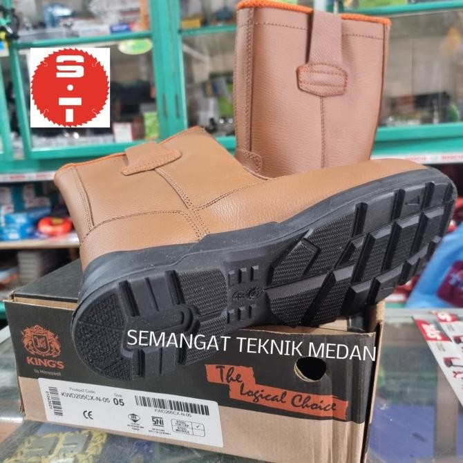 Kwd205Cx Sepatu Safety Boot Polos Coklat King'S Honeywell Kwd 205 Cx New Stok