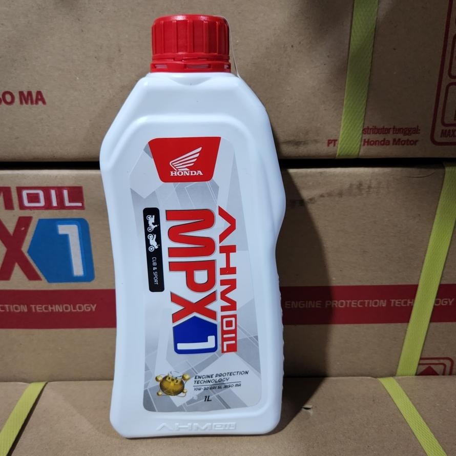 ad-56 Oli MPX1 MPX 1 AHM OIL MESIN 1LITER 1L PERDUS 1 DUS X 24 BOTOL Berkualitas