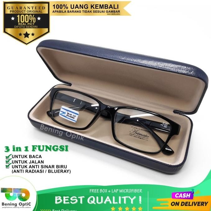 kacamata PLUS 3 in 1, DOUBLE FOKUS,untuk Baca Jalan Anti Radiasi4