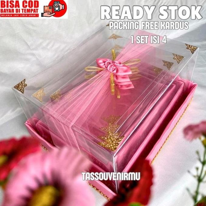 

Kotak Hantaran Pernikahan Seserahan Lamaran Box Parsel isi 4 Kotak Lengkap SUM