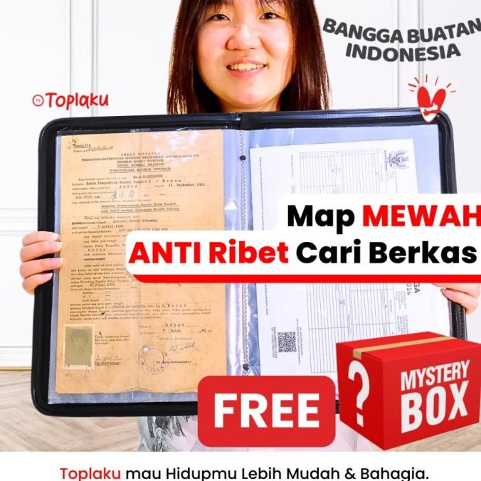 

Topla Map Dokumen Keeper Isi 40 Resleting Anti Air Document Ijazah