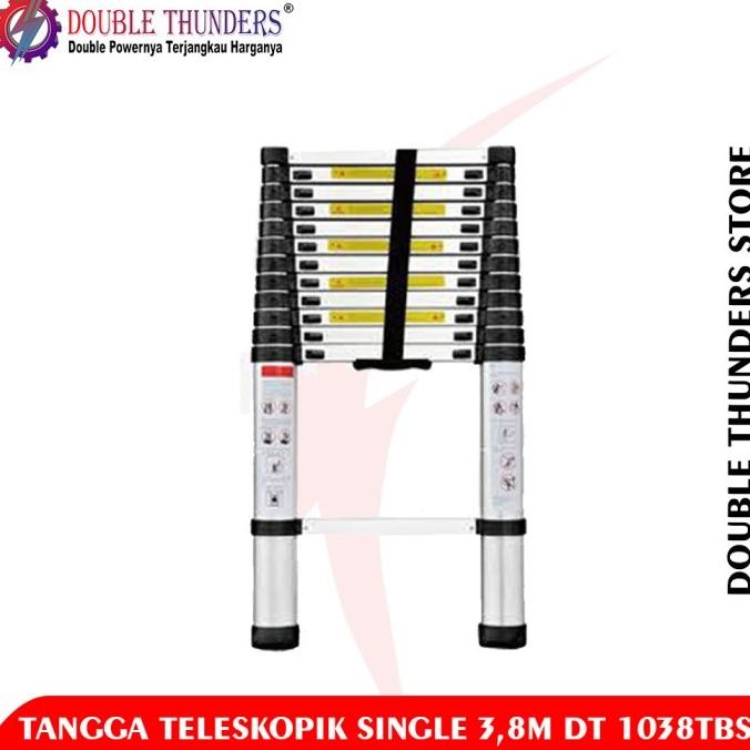 DT 1038TBS Tangga 3,8meter Single Aluminium Teleskopik