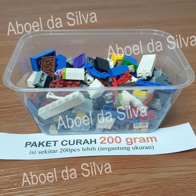 PAKET 200GRAM - MAINAN BRICK CURAH KILOAN ORIGINAL CAMPUR MULUS BERSIH MURAH BLOCK BLOCKS