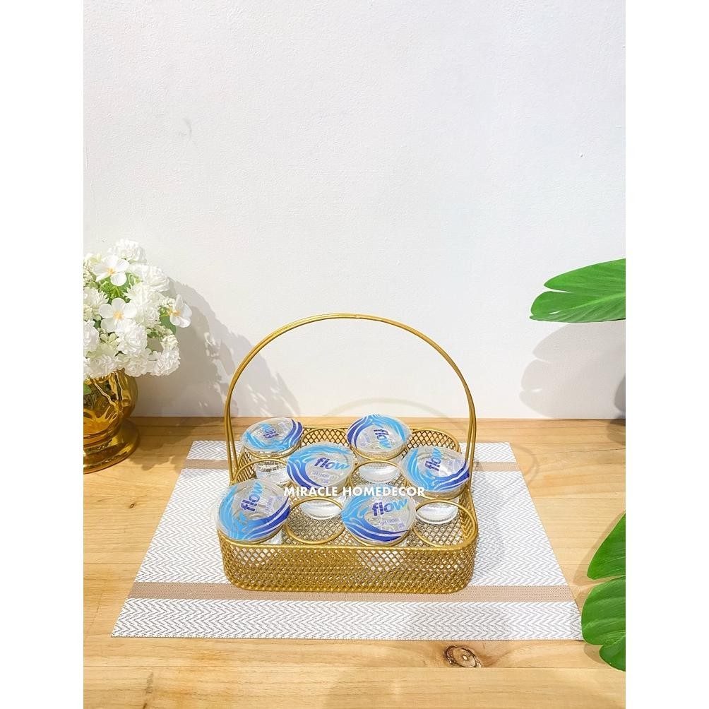 MIRACLE Tempat Aqua Gelas - keranjang air mineral Besi Berkualitas