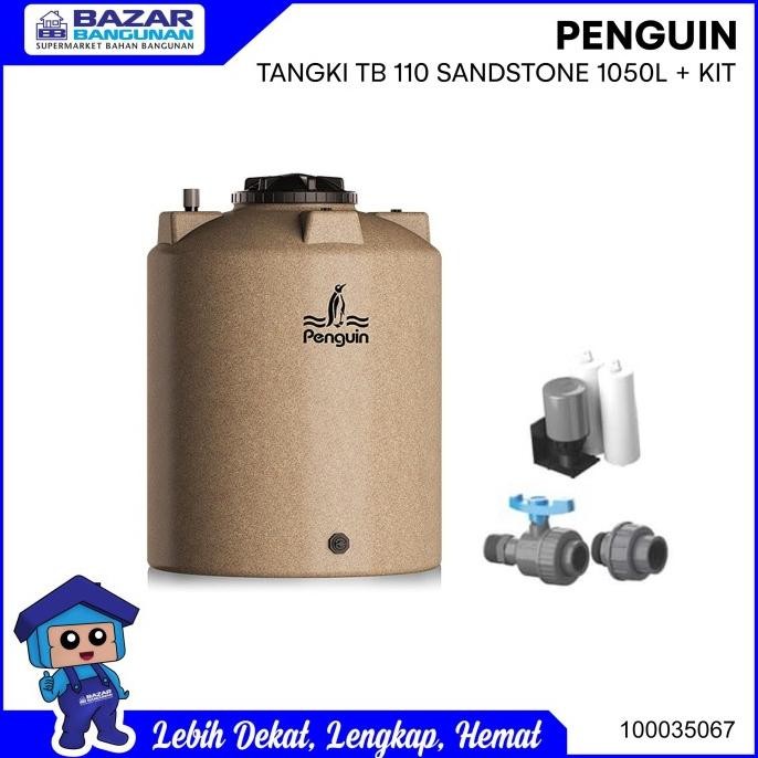 Diskon Tangki Tandon Toren Air Water Tank Set Penguin Tb 110 1050L Sand Stone