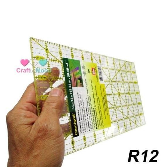 

Penggaris Quilting Omnigrid,Om 1405 Omnigrid Ruler Size 6 X 12Inch
