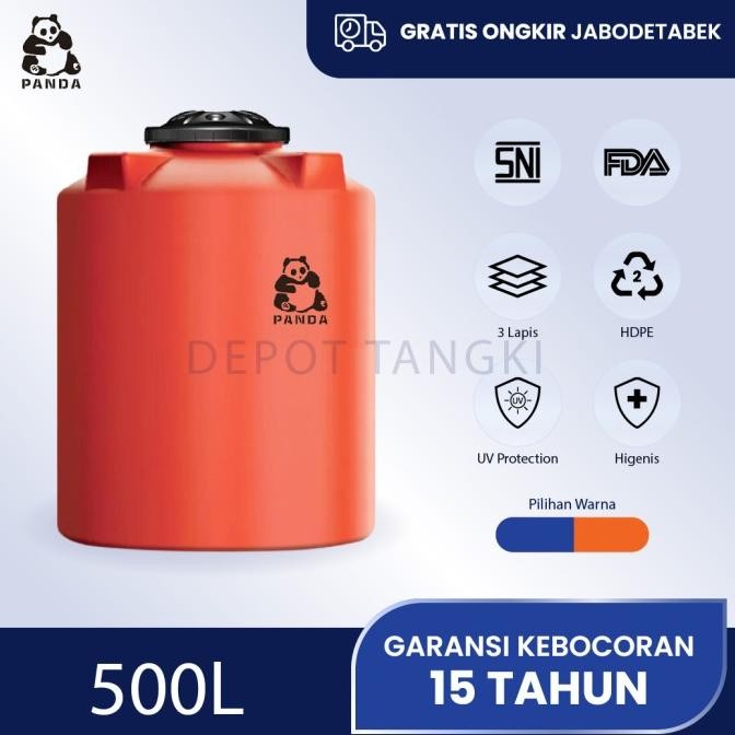Miliki Tangki Toren Tandon Air Panda Pan 50 (500 Liter)
