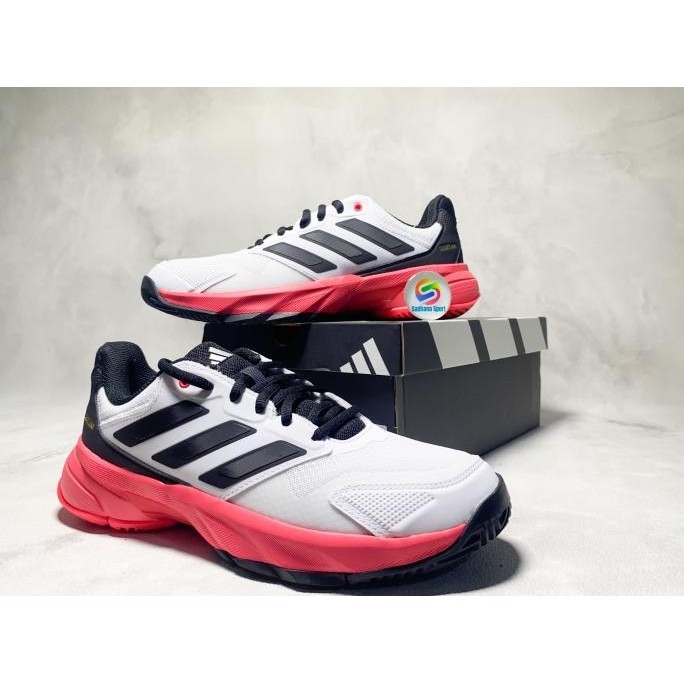 Sepatu Tenis Adidas Courtjam Control 3 M Putih Merah [IH3092]
