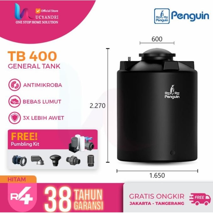 Terjangkau Toren Air Penguin Tb400 Tangki Air Plastik 4100 L Tandon Tb 400