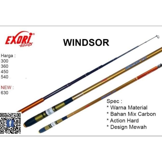 joran pancing exori windsor 300 360 450 540 630 cm tegek carbon hard