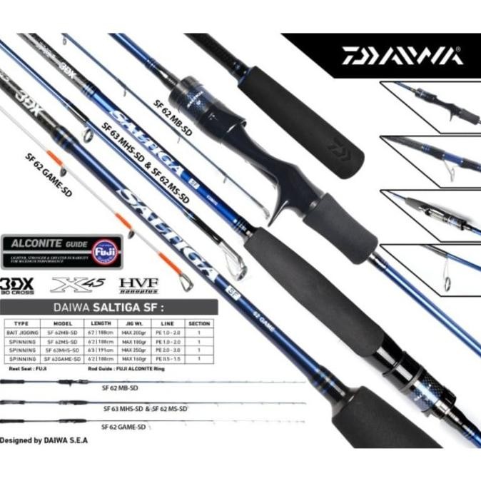 HOT PROMO Rod Daiwa Saltiga SF | Jigging | SF 62Game-SD | SF 62MS-SD | SF 63MHS