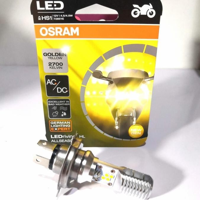 Bohlam Lampu Depan LED Osram motor H4/HS1 KUNING Vixion R15 Mx ing READY