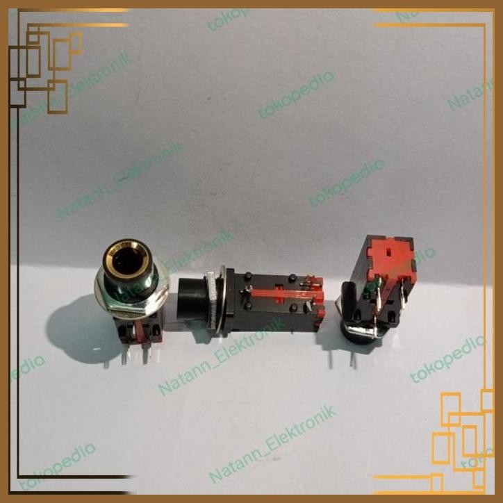 [MRD] 4373 soket akai toa mic stereo slim merah buat di box chasis pcb 3 pin