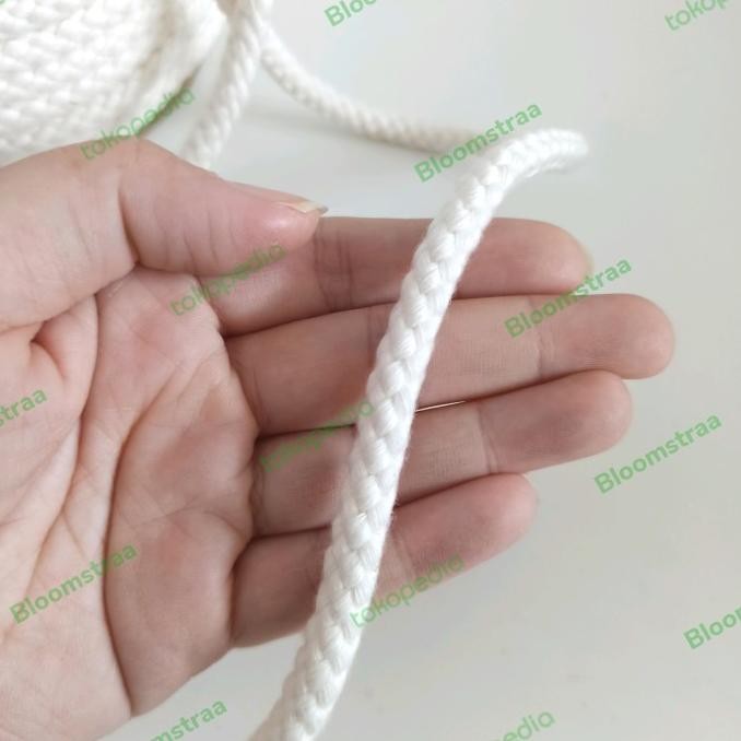 

Roll Tali Tambang Katun 6mm Kepang 6 mm Tali Tas Macrame Cotton Rope murah