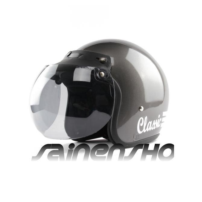 Grosir Helm Bogo Classic Warna Lucu Kaca Cembung&Datar Coklat