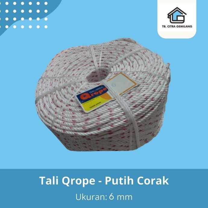 

Tali Tampar Plastik 6 Mm Asli - Qrope Putih Corak Roll New Stok
