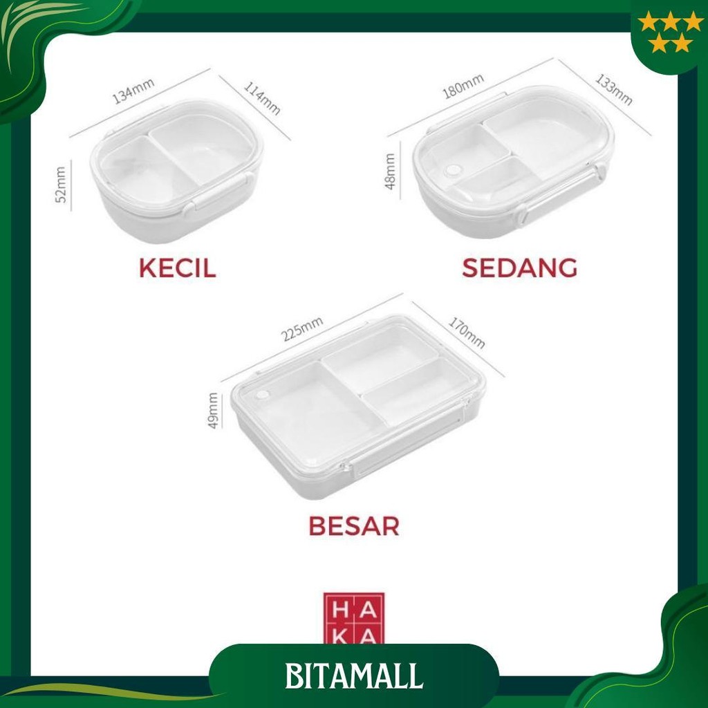HakaruEmiko Kotak Bento Makanan Premium Set Nasi Aesthetic Lunch Box Minimalis Ori
