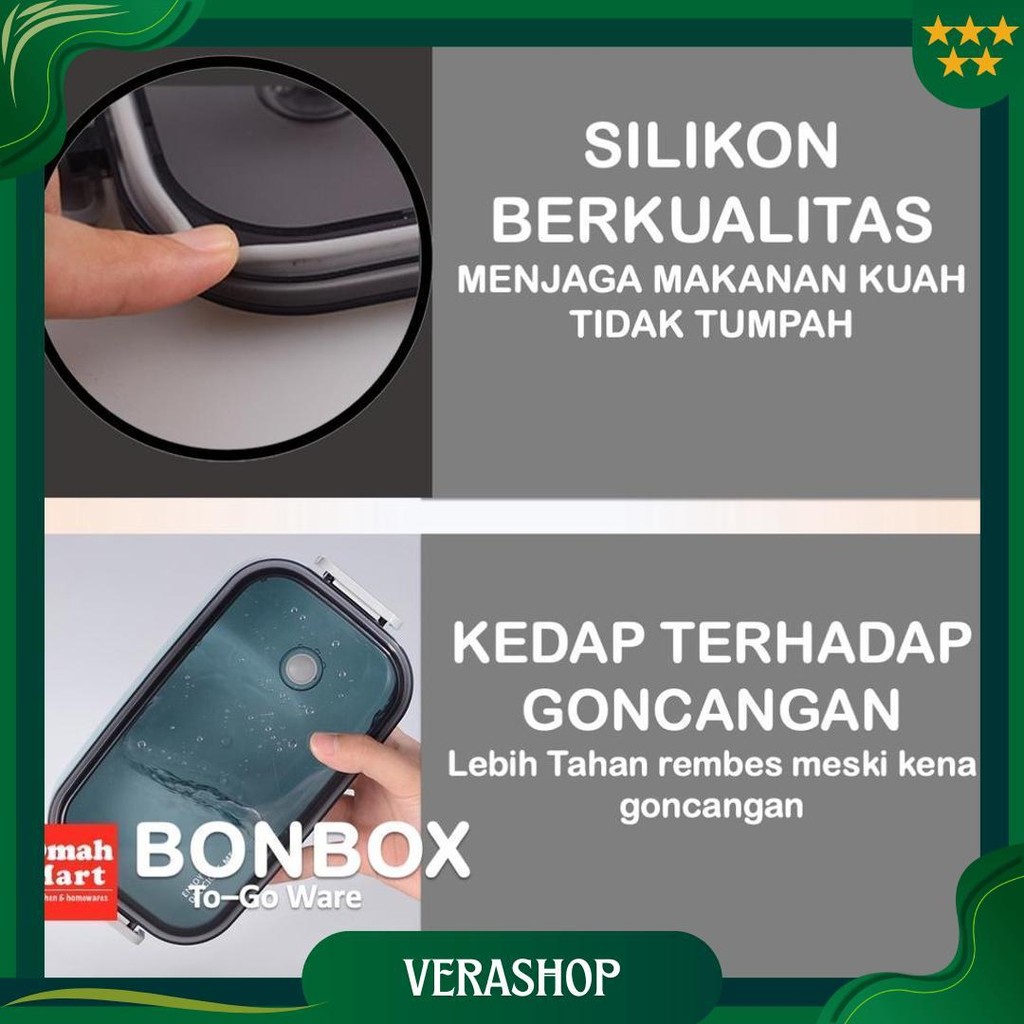 Lunch Box Kotak Bekal Makan Susun Set Tas Bekal Makanan Anak Dewasa Anti Tumpah Sekat Ori
