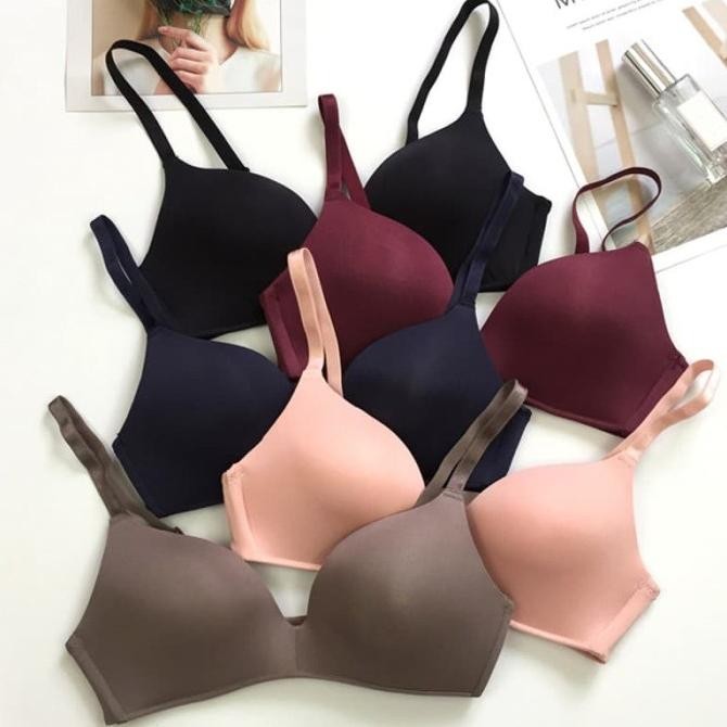 Terlaris, Daily Bra Push Up Tanpa Kawat Seamless Bra Murah Busa Kamisol Bralette