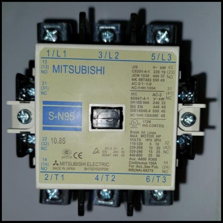 Kontaktor Mitsubishi Sn 95 220V - Contactor Mitsubishi Sn 95 Termurah