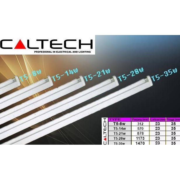 Lampu TL T5 28 watt komplit Caltech / Lampu Aquarium / Etalase Kaca KOKO