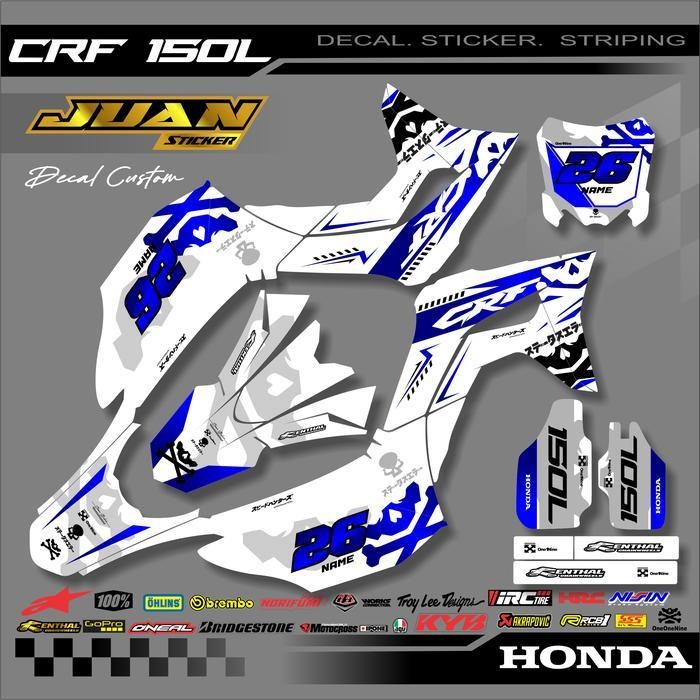 Decal Sticker Crf 150 L Full Body Stiker Decal Honda Crf 150 Trail Design Motif Simpel Terlaris Moto