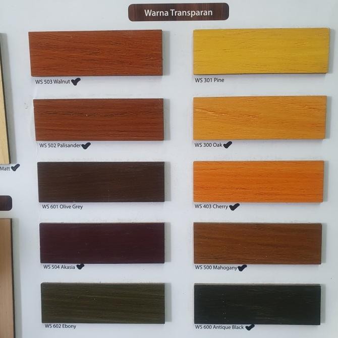 Terjangkau Cat Woodstain Kayu Mowilex Water Based 403 Warna Cherry 1L