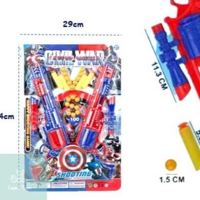 Mainan Anak  Nerf BB Avengers Captain America 9311