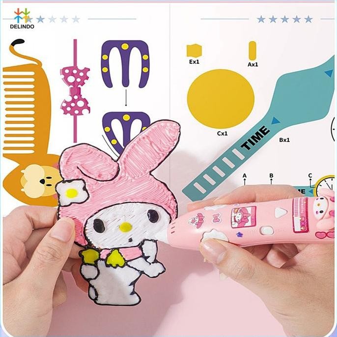 

WIRELESS 3D PEN SANRIO EDITION PULPEN 3 DIMENSI MAINAN ANAK DIY