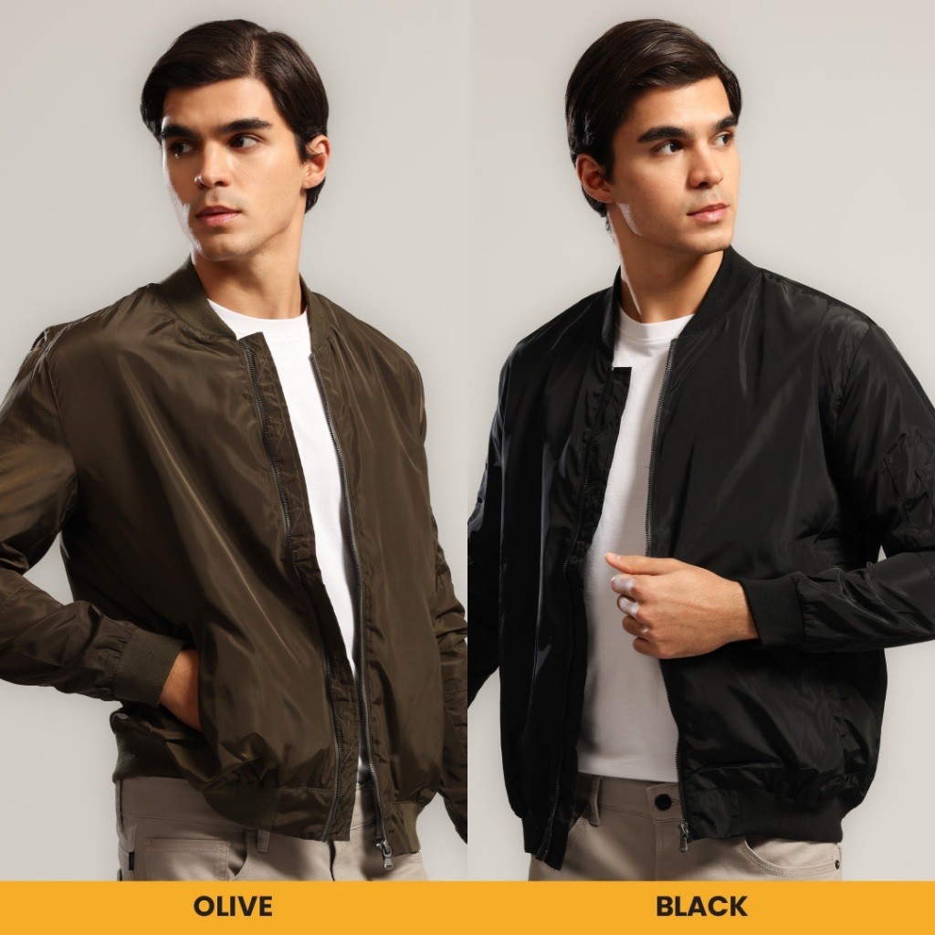 Emba Classic - Bertucio Jaket Bomber Pria Reguler Fit