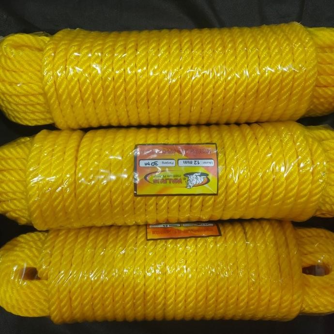 

Tali Tambang Tampar Ikat Bahan Plastik Nylon Serbaguna 12Mm / 30 Meter New Stok