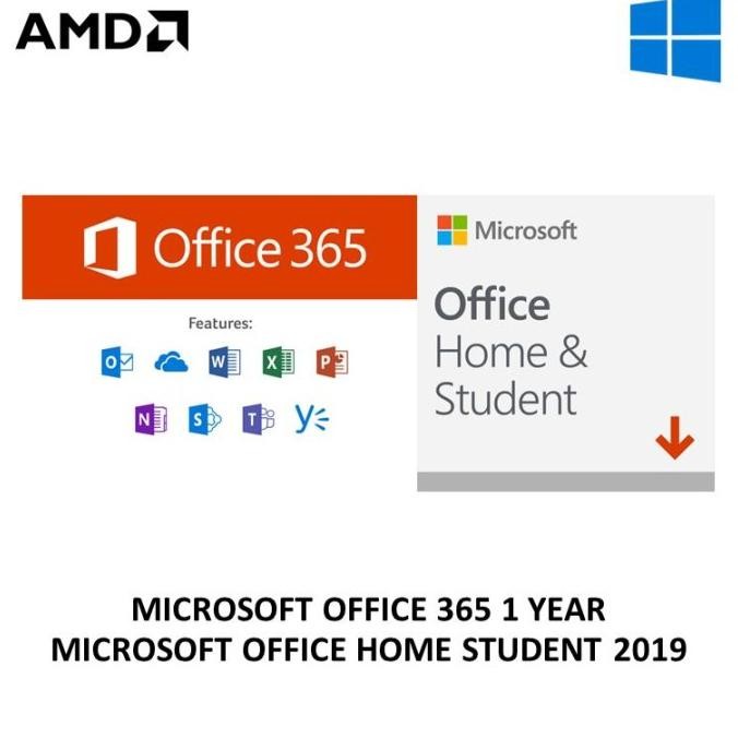 PAKET MICROSOFT OFFICE 365/OHS/WINDOWS 11/WINDOWS 10 AMD