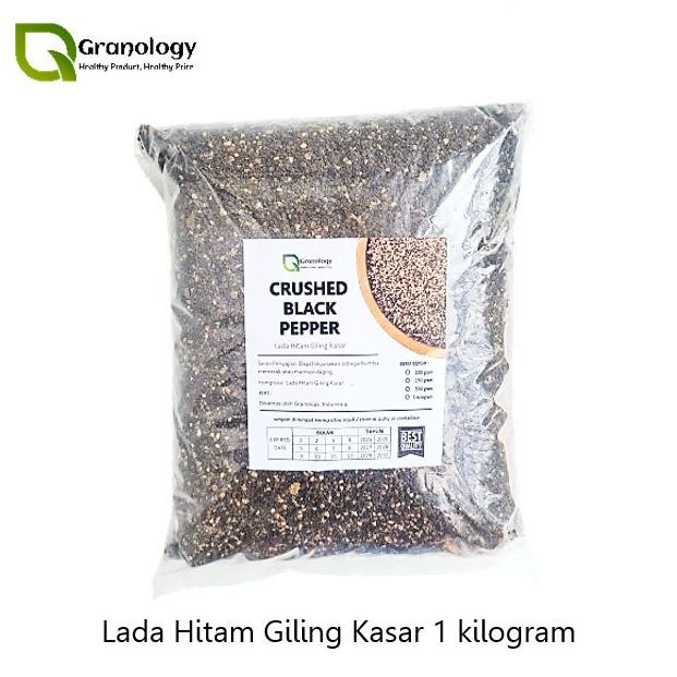 

Lada Hitam Kasar / Crushed Black Pepper (1 kilogram) by Granology murah