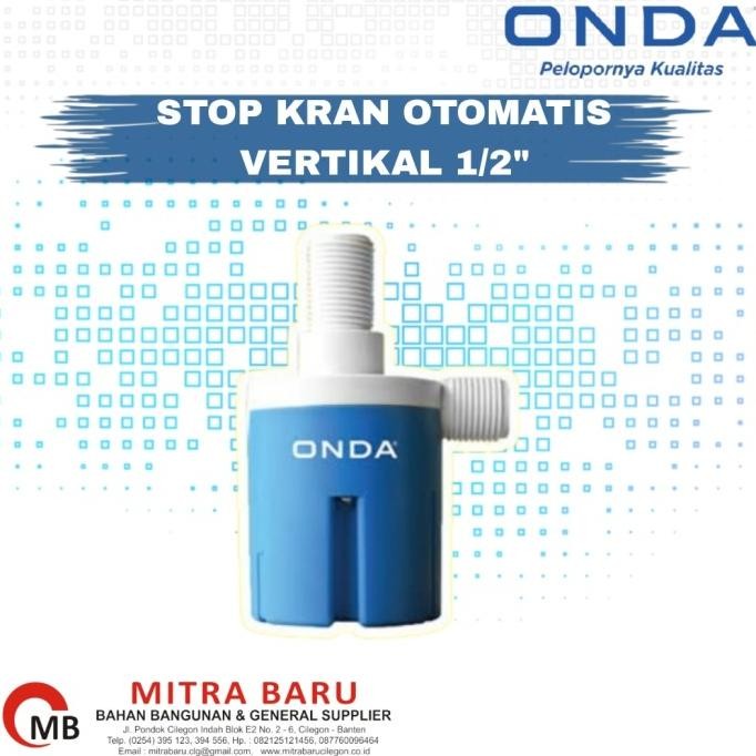 Stop Kran Otomatis Onda 1/2" / Setop Keran Otomatis Onda / Stop Keran Otomatis Onda Horizontal , Ver