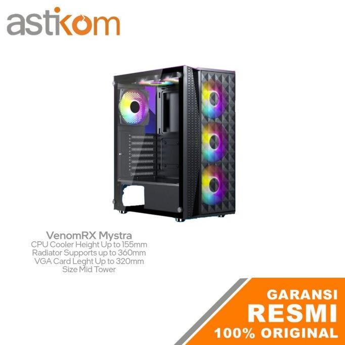 Casing PC VenomRX Mystra  + 4Fan RGB