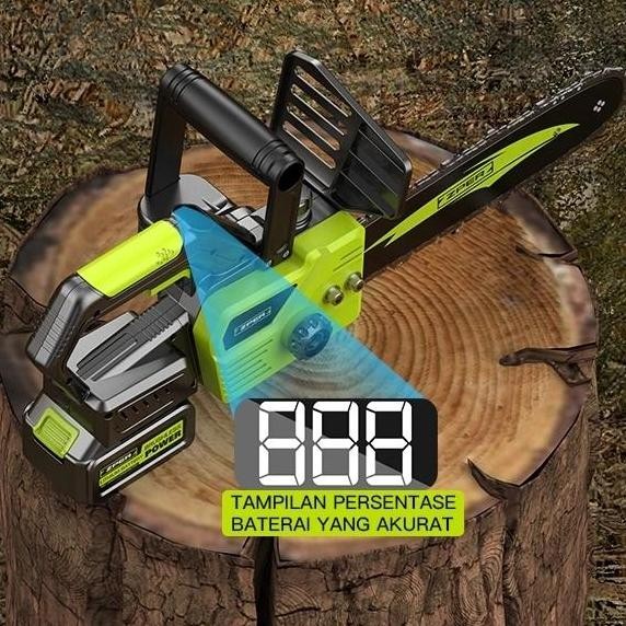 CODZPER Cordless Chainsaw Gergaji Mesin Lithium Gergaji Rantai Elektrik Portable Genggam Lithium ZP0