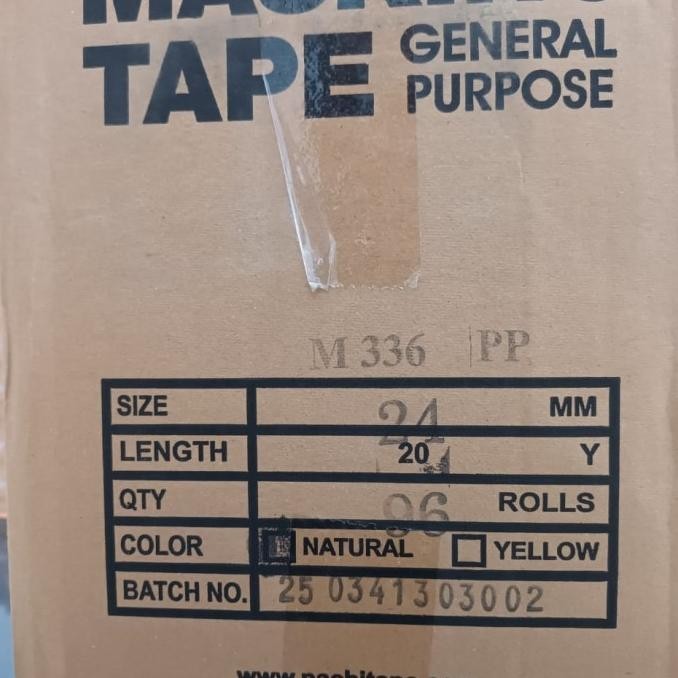

Masking tape/Lakban kertas Nachi 1inch 24mm x 18mtr(min 1dus = 96roll) murah
